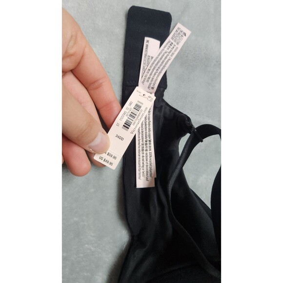 Victoria's Secret 34DD Black Lightly Lined Full Coverage Bra NWT - Picture 6 of 6